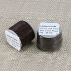 0.5mm round Indian leather - dark brown - 25m SPOOL