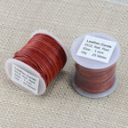 1mm round Indian leather - natural red - 25m SPOOL