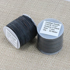 1mm round Indian leather - ANTIQUE LT BLACK - 25m SPOOL