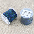 1mm round Indian leather - BLUE & GREEN - 25m SPOOL