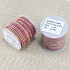 1mm round Indian leather - PINK & NATURAL - 25m SPOOL