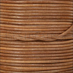 1.5mm round Indian leather - cream - 25m SPOOL