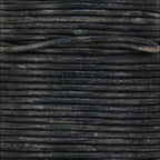 1.5mm round Indian leather - ANTIQUE LT BLACK - 25m SPOOL