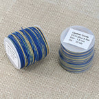 1.5mm round Indian leather - BLUE & NATURAL - 25m SPOOL