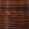 1.5mm round Indian leather - natural dark brown - 25m SPOOL