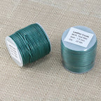 1.5mm round Indian leather - teal metallic - 25m SPOOL