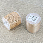 1.5mm round Indian leather - cream METALLIC - 25m SPOOL