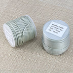 1.5mm round Indian leather - cement METALLIC - 25m SPOOL