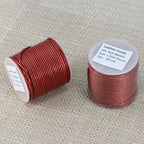 1.5mm round Indian leather - rust METALLIC - 25m SPOOL