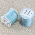 1mm round Indian leather - lt turquoise METALLIC - 25m SPOOL