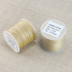 1mm round Indian leather - pale cream METALLIC - 25m SPOOL