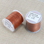 1mm round Indian leather - burnt orange METALLIC - 25m SPOOL