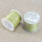 1mm round Indian leather - lt fern green METALLIC - 25m SPOOL