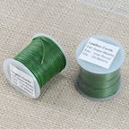 1mm round Indian leather - green METALLIC - 25m SPOOL