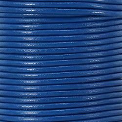 2mm round Indian leather - dark blue - 25m SPOOL