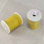 2mm round Indian leather - yellow - 25m SPOOL