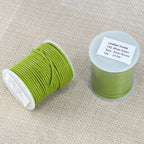 2mm round Indian leather - moss green - 25m SPOOL