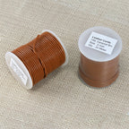 2mm round Indian leather - caramel - 25m SPOOL