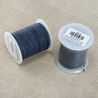 2mm round Indian leather - natural denim - 25m SPOOL