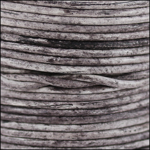 1mm round Indian leather - weathered COFFEE - 25m SPOOL