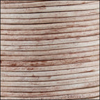 3mm round Indian leather - weathered IVORY - 25m SPOOL