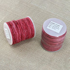 2mm round Indian leather - weathered CARMINE - 25m SPOOL