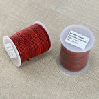 2mm round Indian leather - NATURAL WINE RED - 25m SPOOL