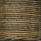 1mm round Indian leather - CEDAR BROWN - 25m SPOOL