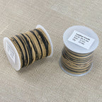 2mm round Indian leather - BLACK & NATURAL - 25m SPOOL