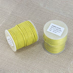 2mm round Indian leather - yellow metallic - 25m SPOOL