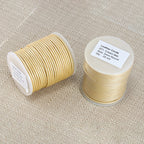 2mm round Indian leather - cream METALLIC - 25m SPOOL