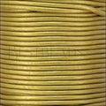 2mm round Indian leather - bronze METALLIC - 25m SPOOL