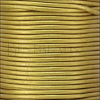 2mm round Indian leather - bronze METALLIC - 25m SPOOL