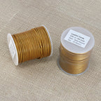 2mm round Indian leather - lt old gold METALLIC - 25m SPOOL