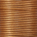 2mm round Indian leather - old gold METALLIC - 25m SPOOL