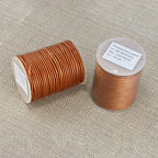 2mm round Indian leather - burnt gold METALLIC - 25m SPOOL