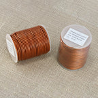 2mm round Indian leather - burnt orange METALLIC - 25m SPOOL