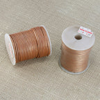 2mm round Indian leather - salmon METALLIC - 25m SPOOL