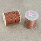 2mm round Indian leather - light rust METALLIC - 25m SPOOL