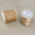 2mm round Indian leather - lt musk METALLIC - 25m SPOOL