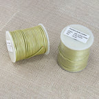 2mm round Indian leather - lt fern green METALLIC - 25m SPOOL