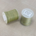 2mm round Indian leather - fern green METALLIC - 25m SPOOL