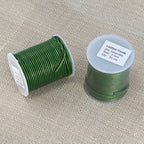 2mm round Indian leather - green METALLIC - 25m SPOOL