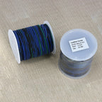 3mm round Indian leather - BLUE & GREEN - 25m SPOOL