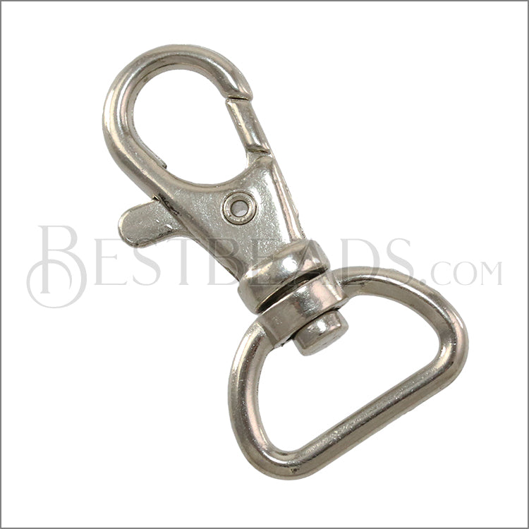 41mm SWIVEL lobster clasp ANT. SILVER - 10 pcs