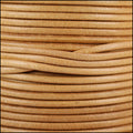 3mm Round Mediterranean Leather NATURAL - METER