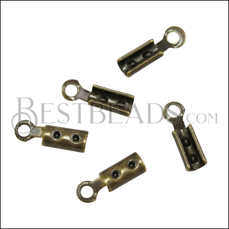 Crimp with Loop ANT.BRASS - 72pcs