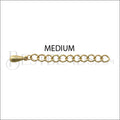 3.5" MEDIUM Extension Chain MATTE GOLD - 50 pcs