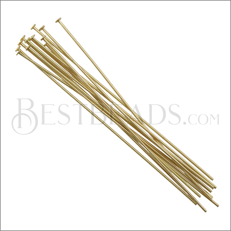Head Pin 3 inch 20 gauge MATTE GOLD - ounce