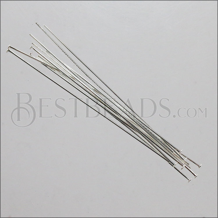Head Pin 3 inch 20 gauge SILVER PLATE - ounce